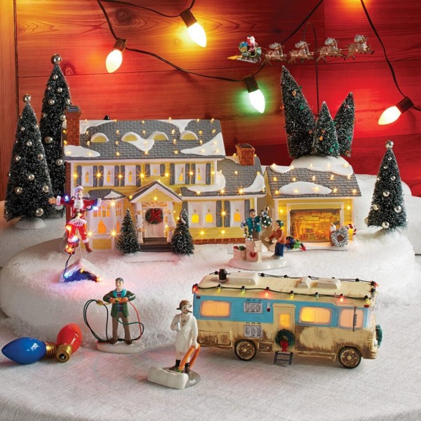 Christmas Vacation Village Dekoration Holiday House upplyst byggnad Firar helgdagar Xmas Resin Ornaments