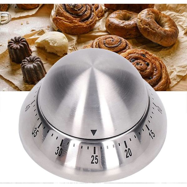 【BEMS】Kitchen Timer, 60 min, with Loud Alarm, No Batteries Required