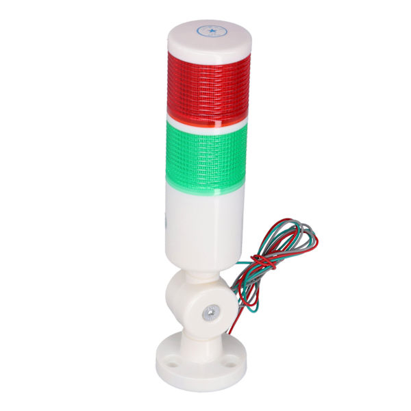 BERM Signal Tower Alltid Ljus LED 2 Färg Alarmlampa Vikbar Varningsenhet AC220V