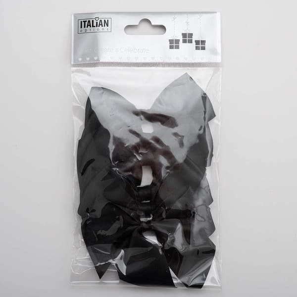 Store Satinbåndsrosetter Selvklæbende 10-pak, 10 cm Roset Bredde, Sort