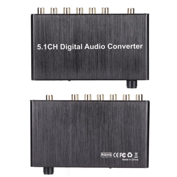 TIMH AY77 5.1CH DAC Converter Audio Decoder Digital Optisk Koaksial for Toslink til RCA 3,5 mm Jack for Xbox for PS4 for TV
