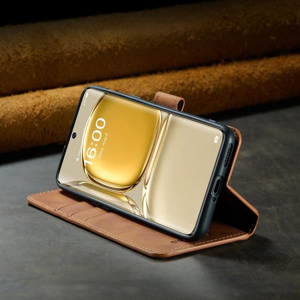 (Til Huawei P30 Pro) DG.MING Retro Læder Telefoncover med Kortplads blå