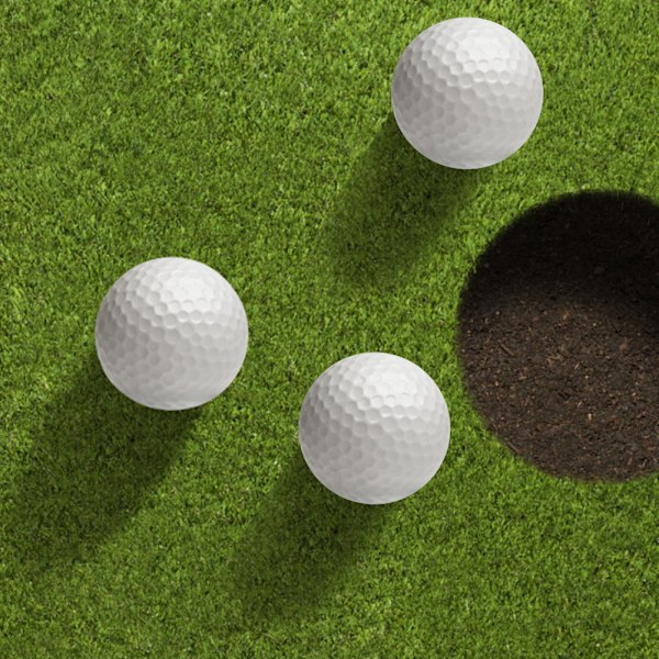 3 st Golfövningsbollar i två lager för inomhus- och utomhusträning