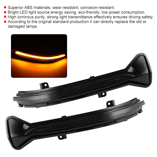 LED-dynaamiset virtaavat vilkut, peilipeilin vilkku, sopii 5/6/7-sarjaan G30 G31 G32 G11 G12