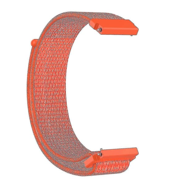 Til Garmin Forerunner 265s / 255s / Venu 2s rem 18mm universel justerbar nylon urrem - orange Orange