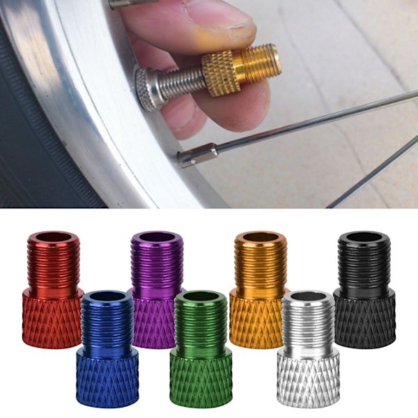 7 stk Sykkelpumpe Adapter Presta Ventil til Schrader Ventil for Landeveissykkel Fast Gear