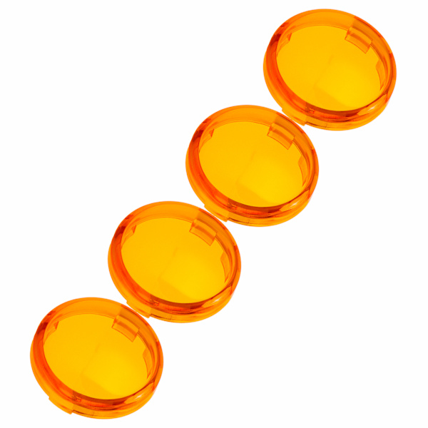 4 stk 6 cm/2,36 tommer Motorsykkel Blinklys Lys Linsebeskyttelse ABS Universal Motorsykkel Tilbehør Gul