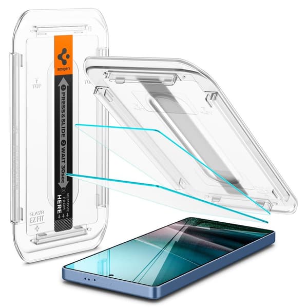 【BEMS】Spigen Compatible with Galaxy S25 Ultra 2-PACK GLAS.tR \"Ez Fit\" Screen Protector Transparent Transparent Härdat glas