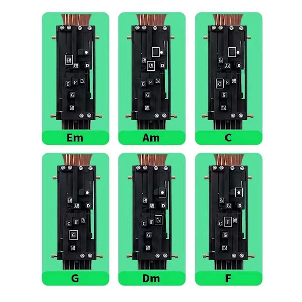 【BEMS】Guitar Learning Aid - 16 Chord Training System Compatible with Folk Guitar Learning, Practice & Beginners