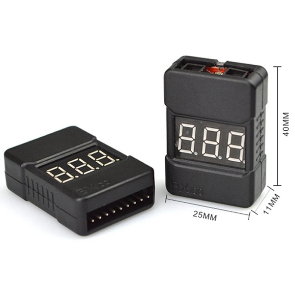 6 st Bx100 1-8S Lipo Batteri Spänningstestare/ Lågspännings summerlarm/ Batteri