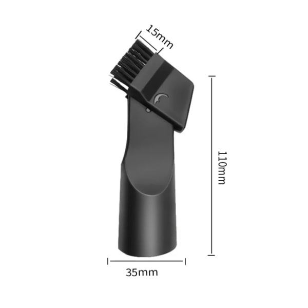 2 i 1 platt sugborsthuvud 35 mm munstycke Universal rengöringsborste Hörndamm