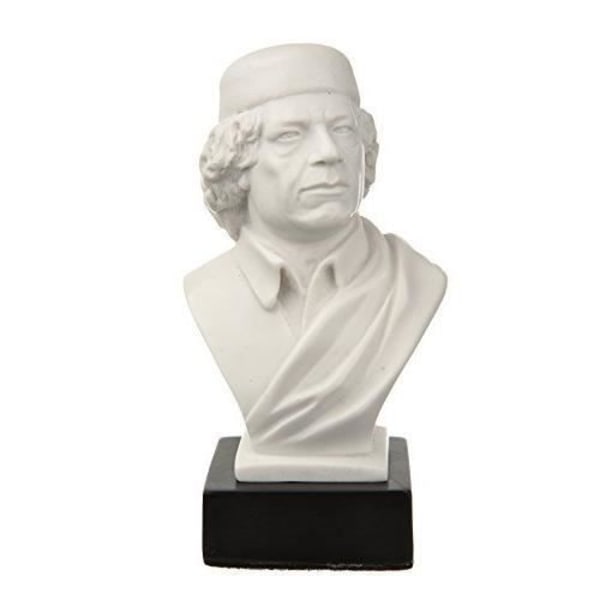 danila-souvenirbyst - marmorstaty av Libyens överste Muammar Gaddafi 11,5 cm