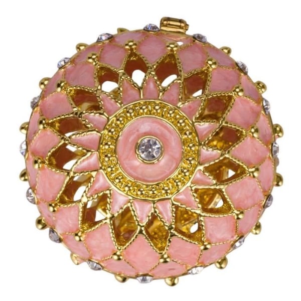 danila-souvenirs Ristat Fabergé ägg - smyckeskrin 7,5 cm, rosa