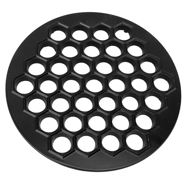 Russisk Ravioli Maker Dumplingform, Aluminiumslegering, 37 Hull, Svart