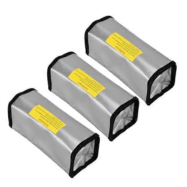 3 st LiPo Batteri Säkerhetsväskor - Brandsäkra, Explosionssäkra, Högtemperaturbeständiga för Hemverkstad
