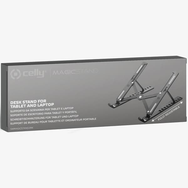 Bærbart laptopstativ til op til 15,6\", foldbart, justerbar højde, sort