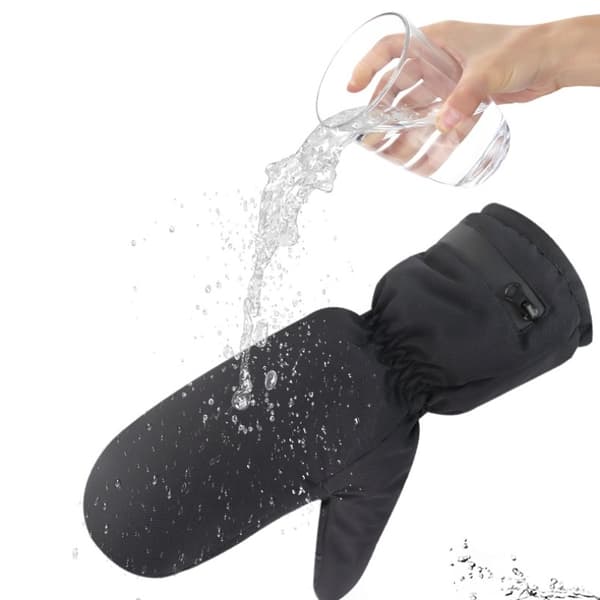 Genopladelige opvarmede handsker, sorte, USB-varme vinterhandsker til mænd og kvinder, bomuld og polyester