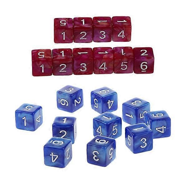 20 stk. 6-sidede terninger 6 d polyhedriske terninger til dungeons and dragons brætspil