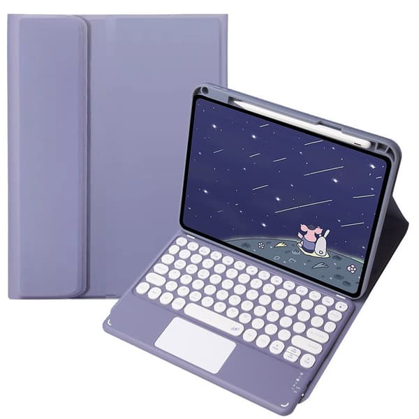 Tangentbordsfodral med pekplatta för Xiaomi Pad 5/5 Pro, Bluetooth, Lila