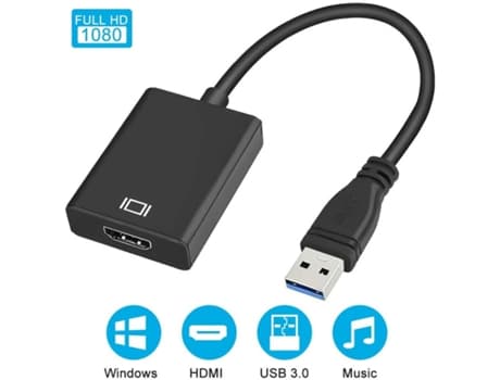 USB–HDMI-sovitinkaapeli 1080p HD, ei vaadi ohjainta