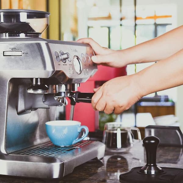 Kaffetamper i rustfrit stål, 53 mm diameter, genopfyldelig og genanvendelig Aquaforge