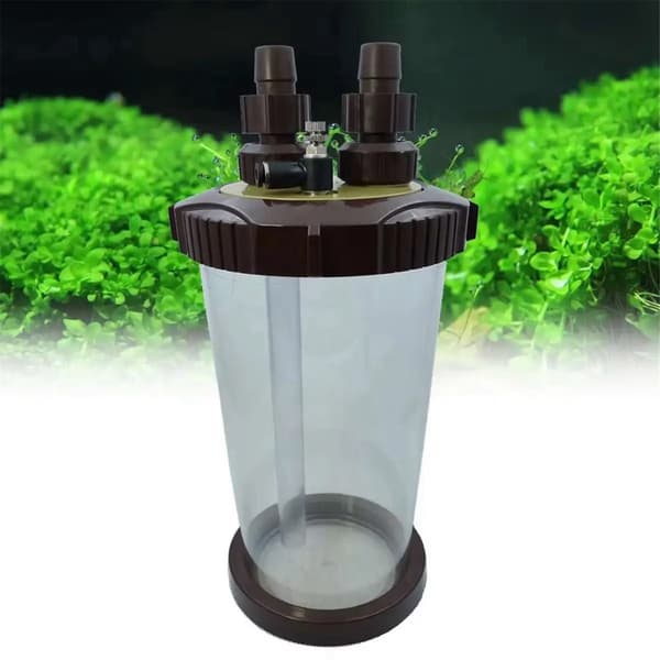 CO2-sumutin diffuusori akvaarioon, ulkoinen turbo-superdiffuusori, vesikasvimaisema