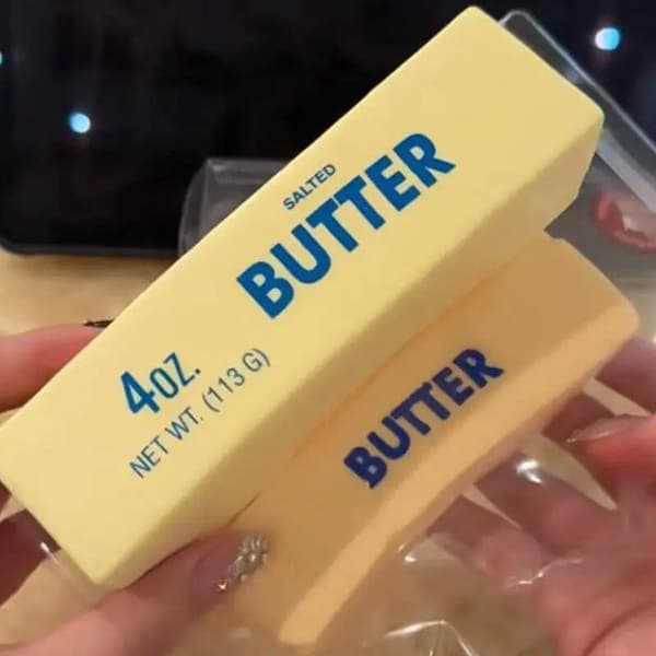 Smörstångsform Långsamt stigande klämleksak för sensorisk handlek Medium 21 cm Butter Stick