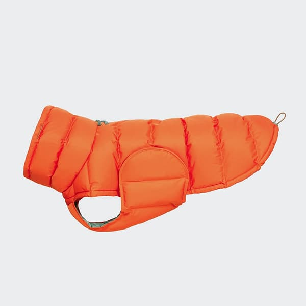 Varm husdjursjacka för utomhusbruk för hundar, bomull, polyester, höst vinter, militärgrön Orange Red L-back length 45cm