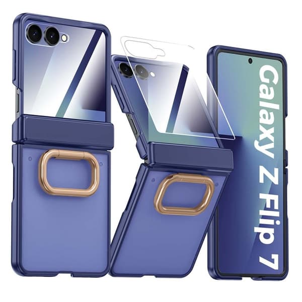 PC-telefonfodral kompatibelt med Samsung Galaxy Z Flip7, fullt skydd, smalt grepp