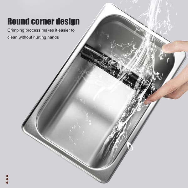 Knockbox i rustfritt stål, beholder for kaffegrut, tilbehør til kaffemaskin, Aquaforge