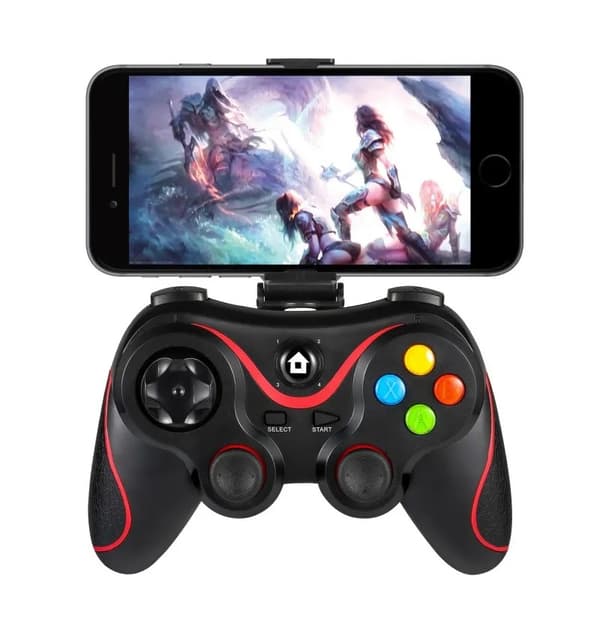 Bluetooth-spelkontroll för smartphone och surfplatta, ergonomisk, universell black