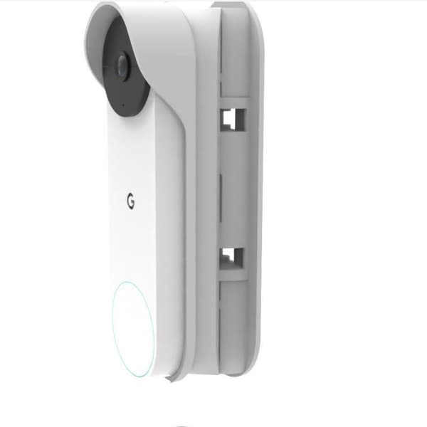 Justerbart monteringsfäste för Google Nest Doorbell, vit, säker och stabil installation
