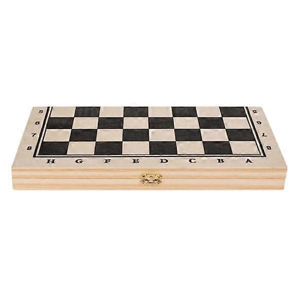 Schackset i trä / Schack - Brädspel / Brädspel - 34 cm Trä