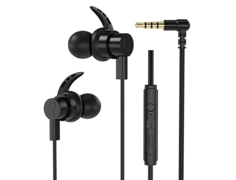 TRUYUETY 3,5 mm In-Ear Hovedtelefoner med Mikrofon, Universal, til Android, Sort