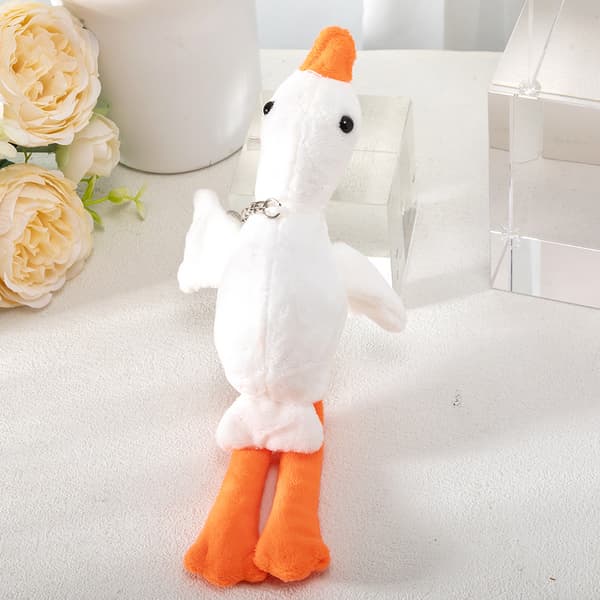 Hanhipehmo riipus repun koristeeksi White With Legs21cm