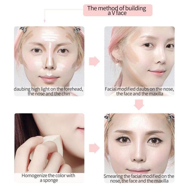 Highlighter for kvinner, ansikts concealer, bronzere, highlighter-penn, kosmetisk 3D-sminke, konturstift Matches the image