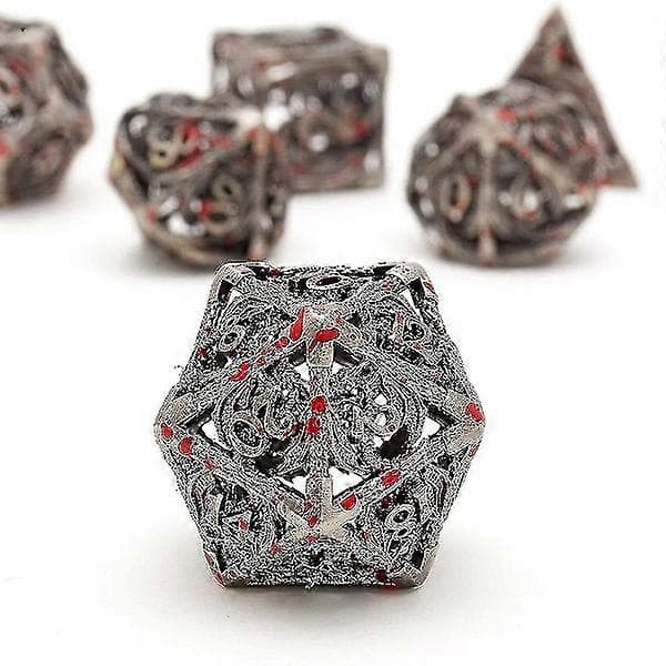 Sæt hule metal polyhedriske terninger kompatible med Mtg Pathfinder brætspil null ingen