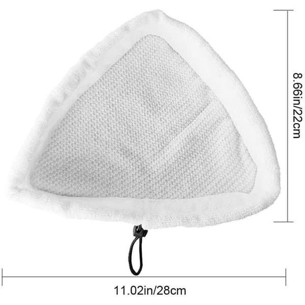 Set med 6 universella tvättbara triangulära mikrofiberrengöringsöverdrag för X5 ångmoppar och högtryckstvättar
