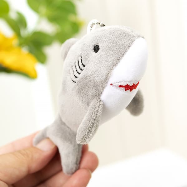 Mini sød haj plysvedhæng Gray 12cm