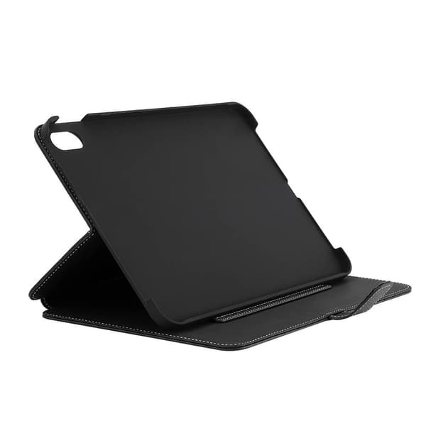 Läderfodral för iPad 10.9\" 10:e generationen 2022, 11\" 11:e generationen 2025, svart, med stativ