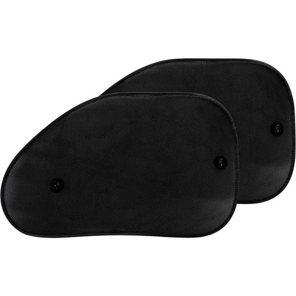 To sorte trelags mikroperforerede foldbare solskærme til sideruder, 65 x 38 cm, 100 % premium polyester