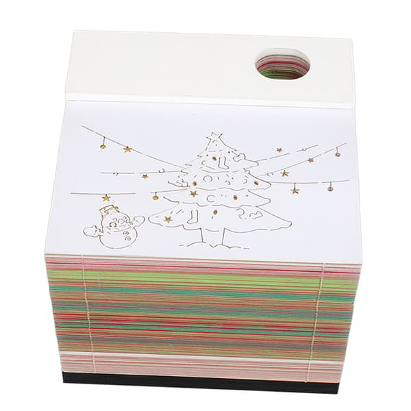 Juletræ 3D Memo Pad, Sticky Notes Notesblok, Papirudskæringskunst, Innovativ Skrivebordsdekoration
