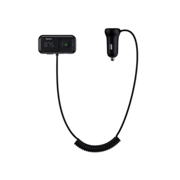 Baseus cigarettænderoplader med Bluetooth 5.0 transmitter, 2 USB-porte, sort