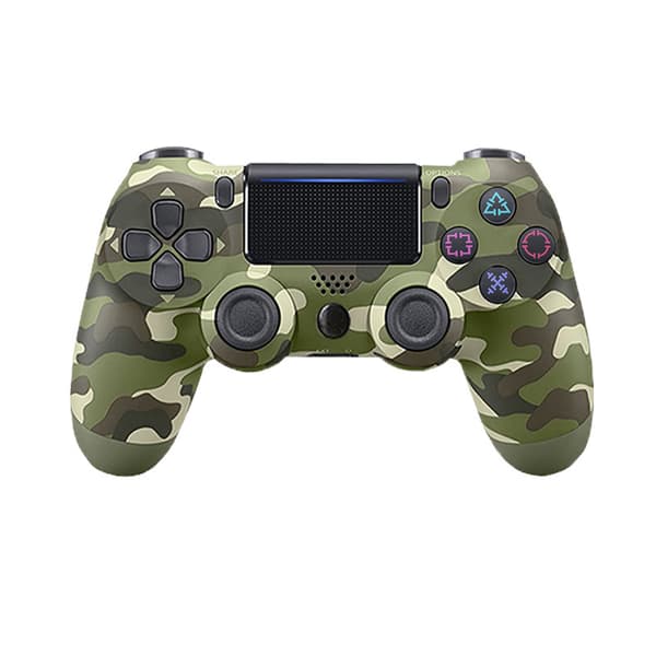 Trådløs Bluetooth P4-spilcontroller med bevægelsesvibration til pc, mobil og konsolbrug Camo Green