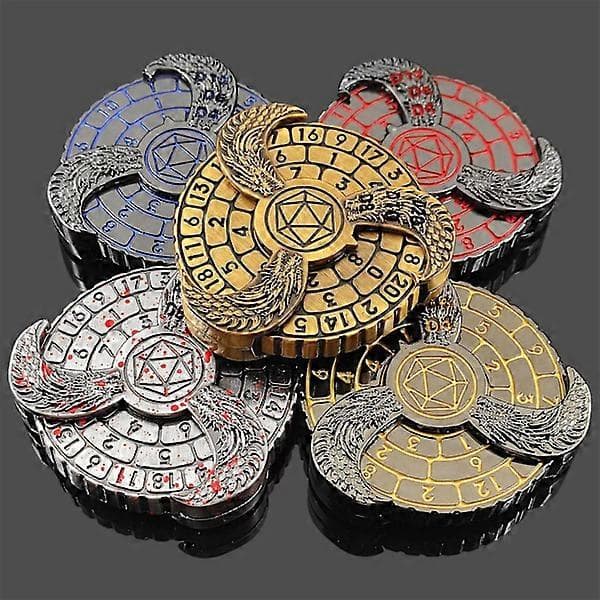 7 i 1 Fingertupp Gyro Roulette DND Terning (Blod)