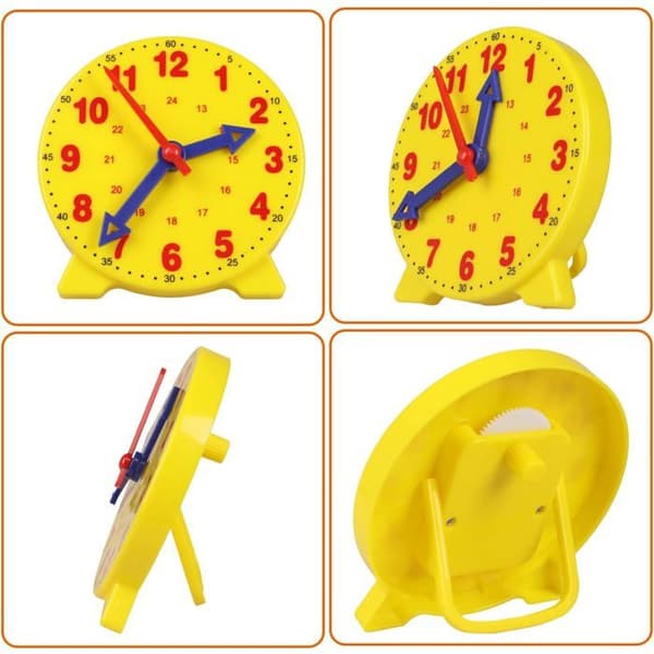 Læreur, undervisnings- og tidsdemonstrationsurmodel, 4 tommer, 12/24 timer