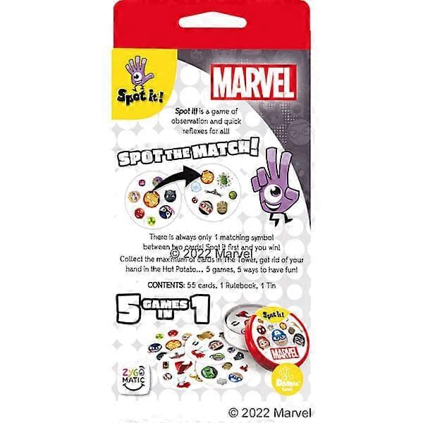 Spot it! Klassisk Kortspil Alder 6+ 2 til 8 spillere (Marvel Marvel)