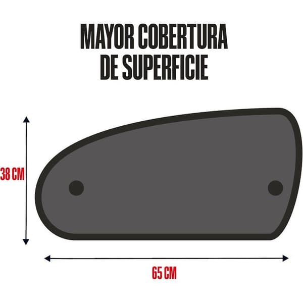 To sorte trelags mikroperforerede foldbare solskærme til sideruder, 65 x 38 cm, 100 % premium polyester