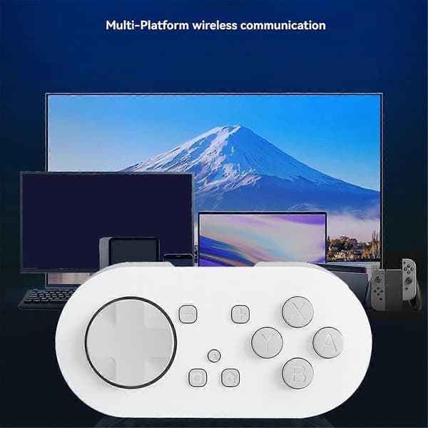 Mini Trådlös Handkontroll för Switch, Lite, OLED, , Android - LED-lampor, Förbättrad Spelupplevelse B White Pink