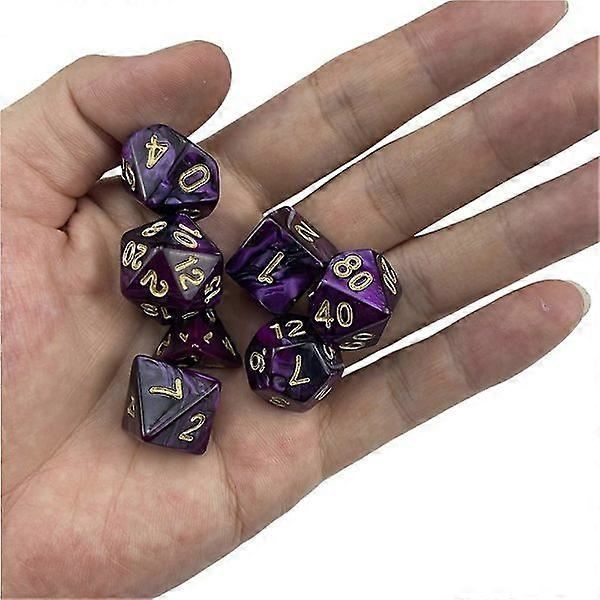 7 st polyedriska tärningar, RPG brädspelstärningar.
